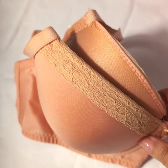 Romantic Style Push Up Beige Wire Bra Size 34 C New - Picture 11 of 11